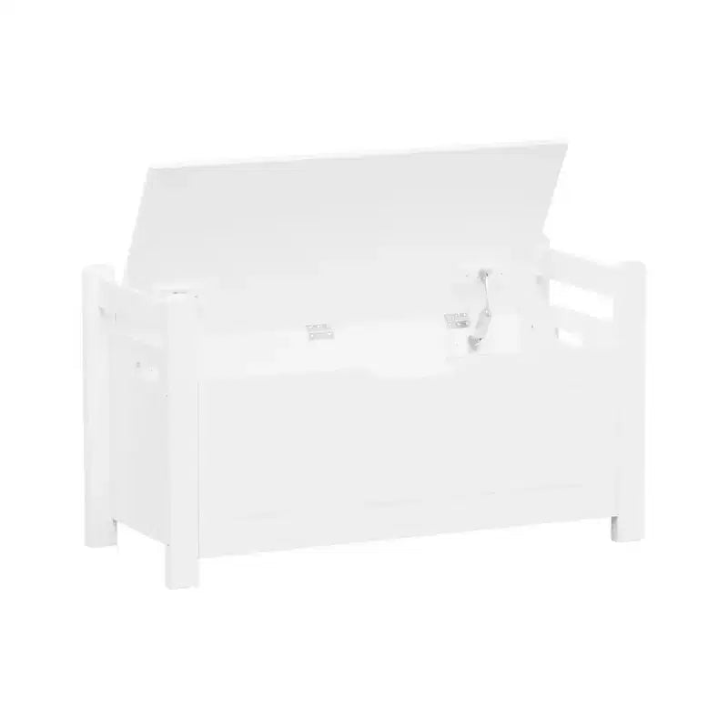 Whisen Kids Toy Box Chest, Toy Storage Organizer Trunk, Large Storage Cabinet with Cushion Seat Bench/Flip-Top Lid