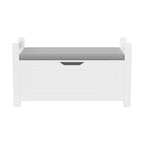 Whisen Kids Toy Box Chest, Toy Storage Organizer Trunk, Large Storage Cabinet with Cushion Seat Bench/Flip-Top Lid