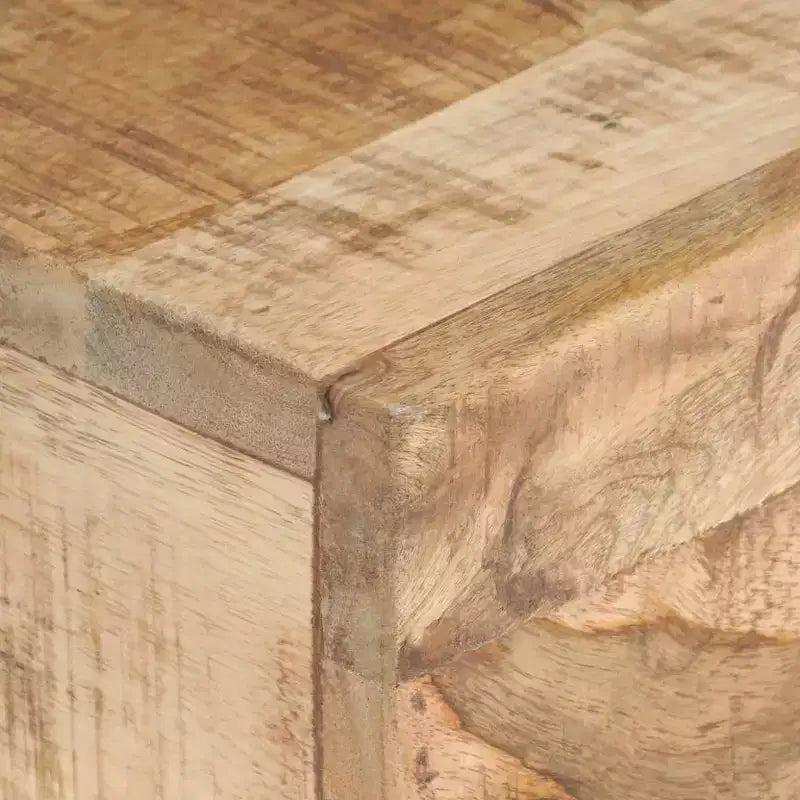 Side Table Brown Solid rough mango wood Small Durable