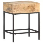 Side Table Brown Solid rough mango wood Small Durable