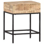 Side Table Brown Solid rough mango wood Small Durable