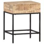 Side Table Brown Solid rough mango wood Small Durable
