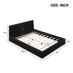 Struttura Letto Imbottita Queen Size, Letto a Piattaforma Imbottito in Pile Berber con Testiera Capitonnè