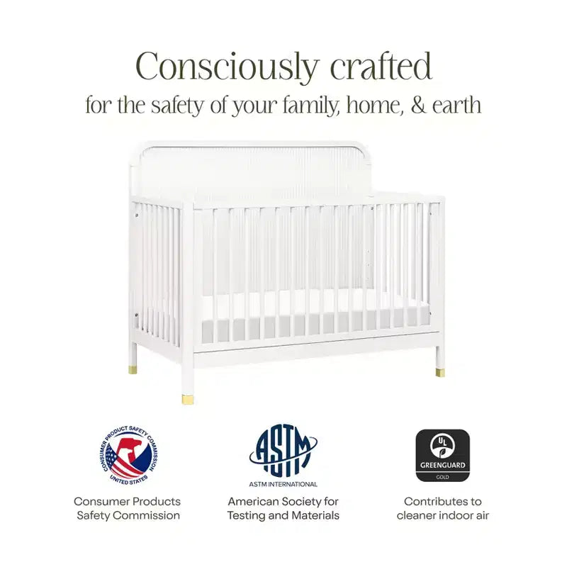 Culla convertibile 4-in-1 Namesake Brimsley Tambour - Bianco caldo