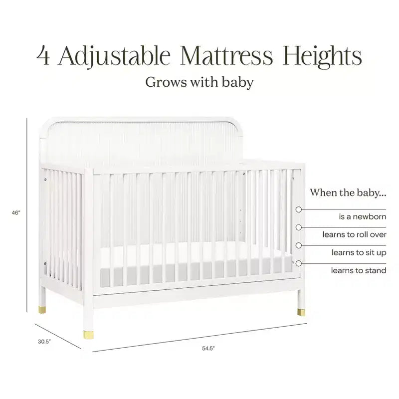 Culla convertibile 4-in-1 Namesake Brimsley Tambour - Bianco caldo
