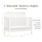 Culla convertibile 4-in-1 Namesake Brimsley Tambour - Bianco caldo