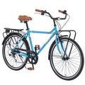 Whisen 26 Vintage Style Bike, Retro Commute Bike with 7 Speed, Steel Frame, double brakes