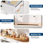 Mobile buffet da caffè rustico con 2 ante e cassetto, credenza da cucina, ripiano regolabile, capacità 68 kg, facile montaggio per sala da pranzo
