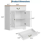 Mobile buffet da caffè rustico con 2 ante e cassetto, credenza da cucina, ripiano regolabile, capacità 68 kg, facile montaggio per sala da pranzo