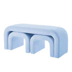 Panca moderna a U in tre pezzi e set pouf, incluso un piccolo pouf-divano, è perfetta da posizionare nell'ingresso o in camera da letto.