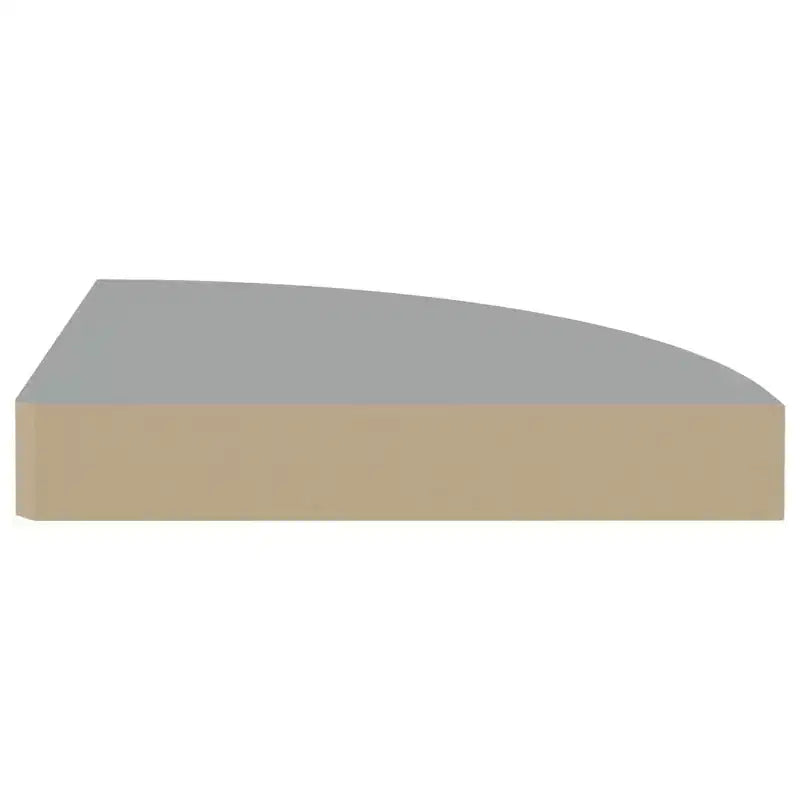 Mensola ad angolo set da 2 in MDF grigio a nido d'ape, metallo 25x25 cm