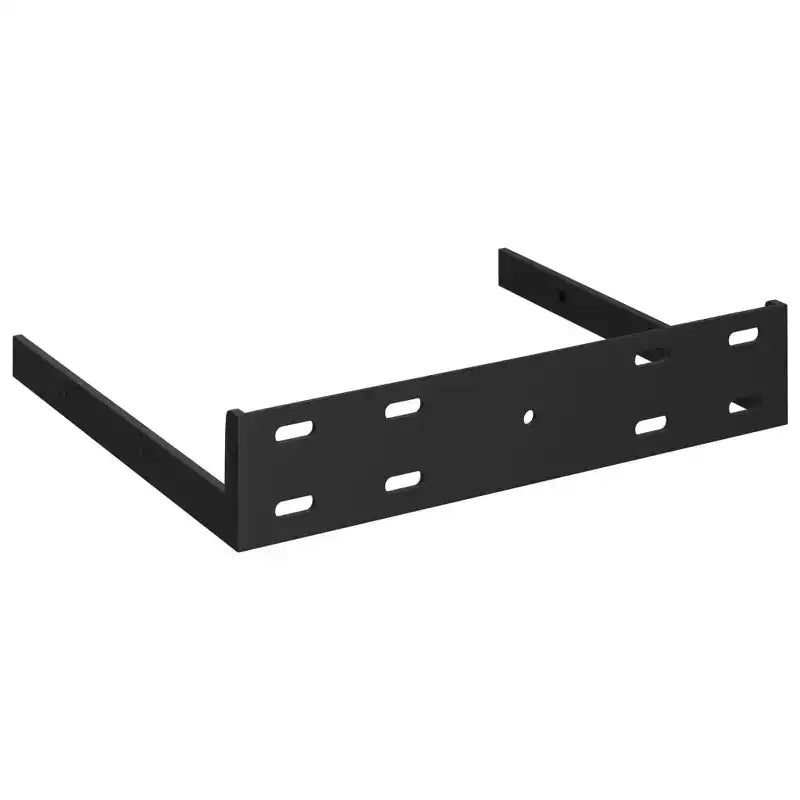 Mensola ad angolo set da 2 in MDF grigio a nido d'ape, metallo 25x25 cm