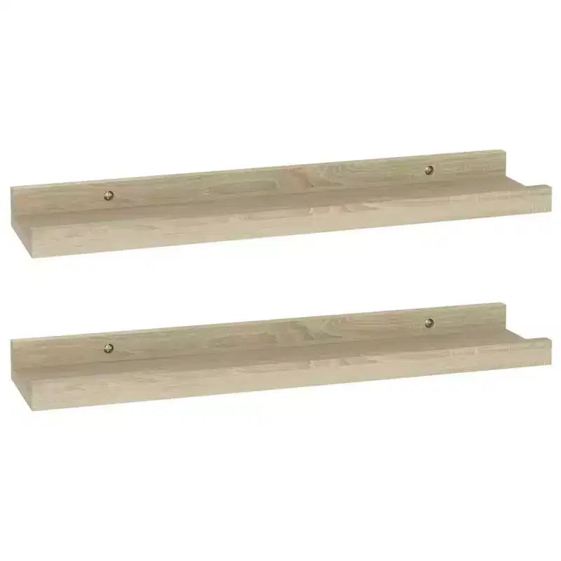 Set di 2 mensole da parete in MDF, rovere Sonoma, medie