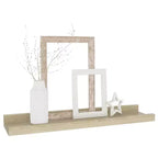 Set di 2 mensole da parete in MDF, rovere Sonoma, medie