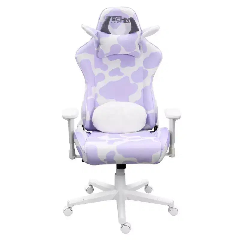 TS85 Lavender Print COW Series Gaming Chair