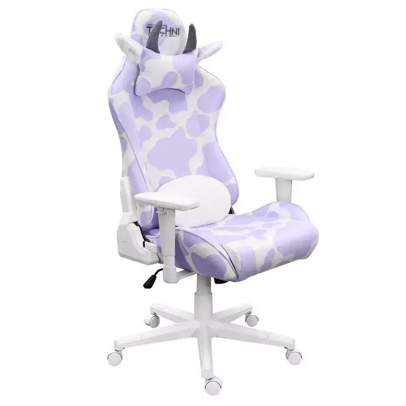 TS85 Lavender Print COW Series Gaming Chair