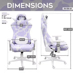 TS85 Lavender Print COW Series Gaming Chair