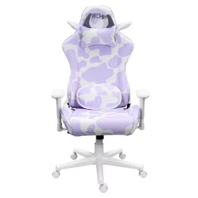 TS85 Lavender Print COW Series Gaming Chair