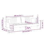 vidaXL Sofa Bed Sleeper Sofa Couch Bed Settee for Living Room Settee Fabric