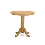 HomeStock 3-Pc Natural Oak Finish Solid Wood Top - Dining Room Set - Seats 4
