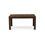 HomeStock Tavolo da pranzo rettangolare a 7 pezzi con piano in legno massello di quercia naturale e 6 sedie Parson