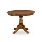 3-Piece Acacia Walnut Finish Solid Wood Top - Button Tufted Dining Room Set - Seats 4