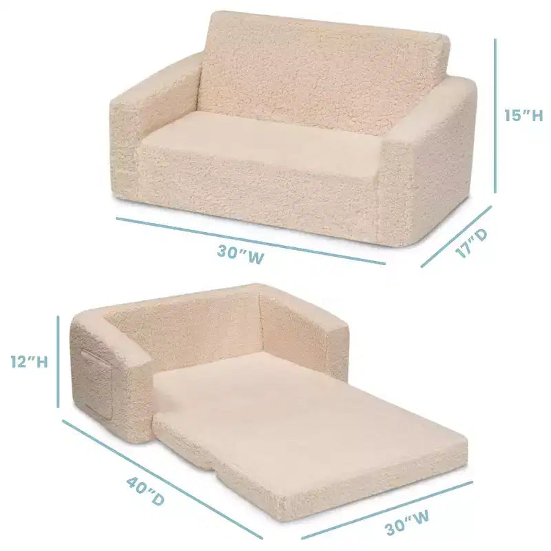 Delta Children Cozee Kids Flip-Out Sofa to Lounger