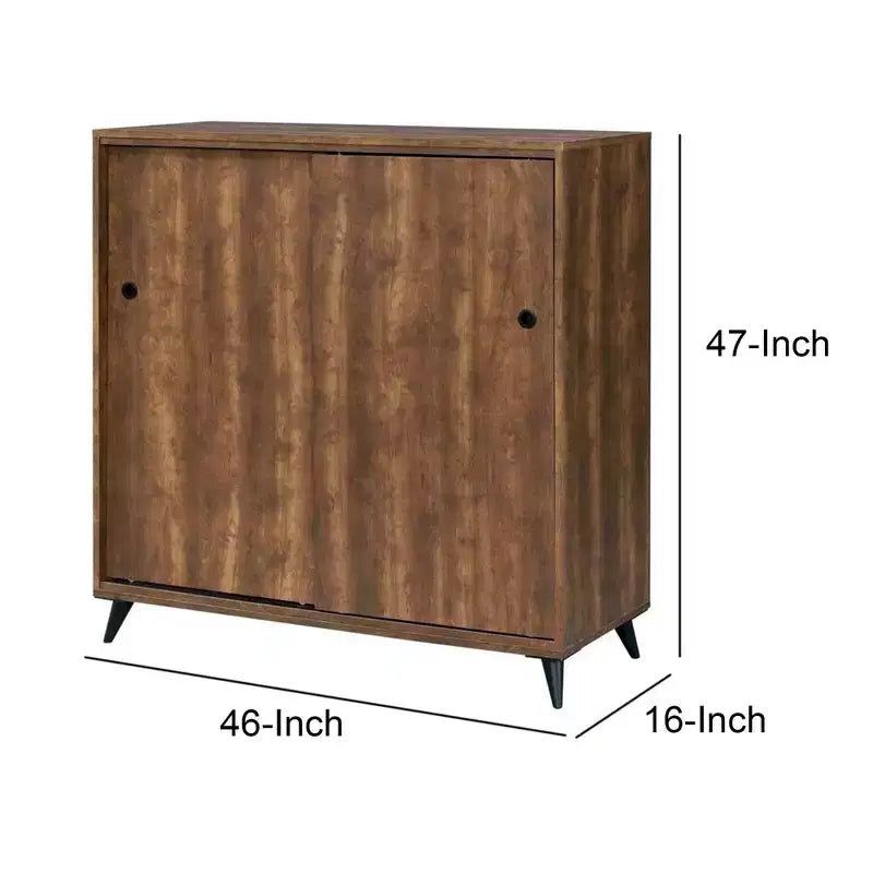 Scarpiera Royal Hampton con 2 ante scorrevoli e gambe a compasso, Rovere Marrone