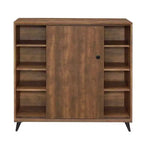 Scarpiera Royal Hampton con 2 ante scorrevoli e gambe a compasso, Rovere Marrone
