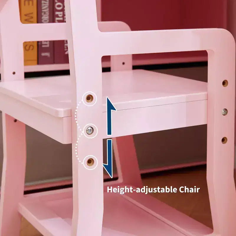 Kids Corner Desk, Desk and Chair Set for Children, L Shape Kids Study Table - Features Bulletin Board Open Shelves & Storage Cabinets and Drawers