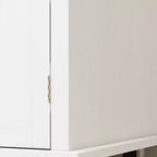 Isola Cucina su Ruote, Carrello da Cucina con Top in Legno di Gomma, Porta Spezie, Porta Asciugamani e Cassetti