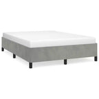 Struttura letto in velluto grigio chiaro (100% poliestere), compensato Francese