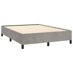 Struttura letto in velluto grigio chiaro (100% poliestere), compensato Francese