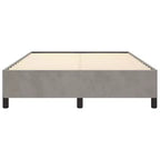 Struttura letto in velluto grigio chiaro (100% poliestere), compensato Francese