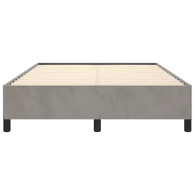 Struttura letto in velluto grigio chiaro (100% poliestere), compensato Francese