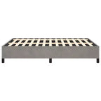 Struttura letto in velluto grigio chiaro (100% poliestere), compensato Francese