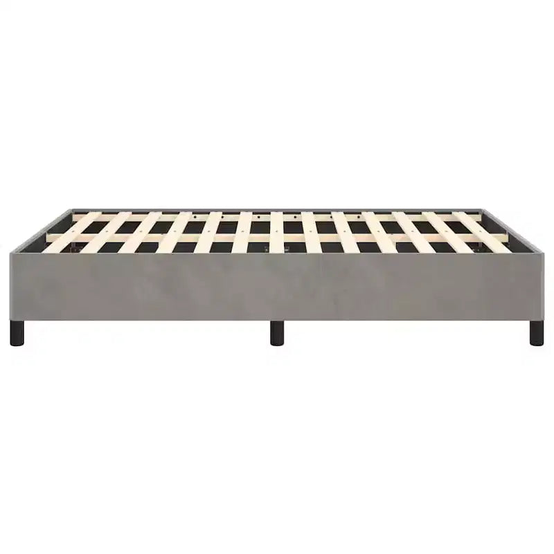 Struttura letto in velluto grigio chiaro (100% poliestere), compensato Francese