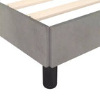 Struttura letto in velluto grigio chiaro (100% poliestere), compensato Francese