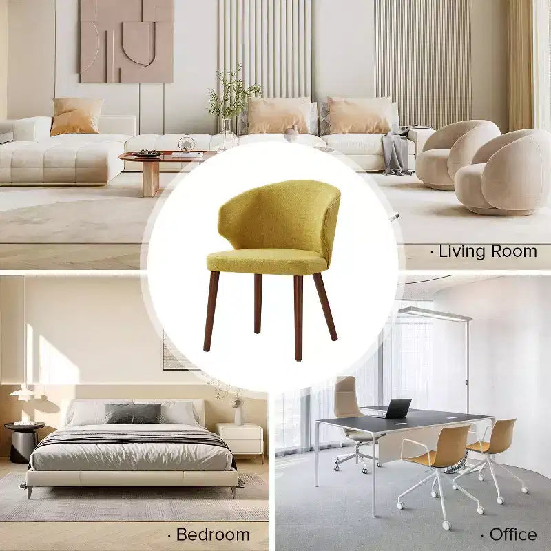Sedia da pranzo imbottita Ester Modern Mid-century - set da 4|ARTFUL LIVING DESIGNS