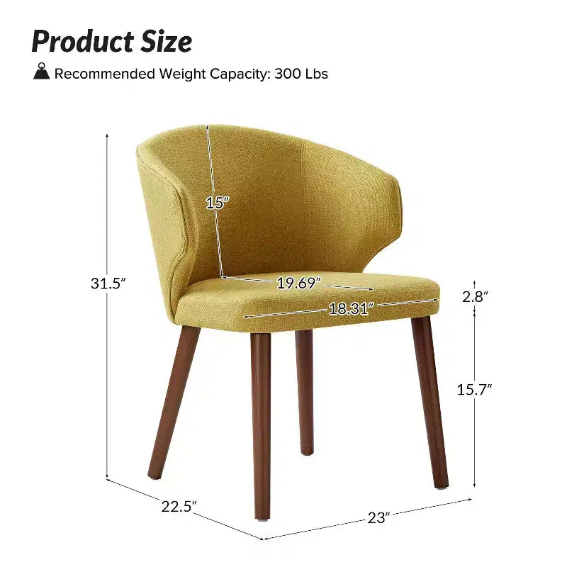 Sedia da pranzo imbottita Ester Modern Mid-century - set da 4|ARTFUL LIVING DESIGNS
