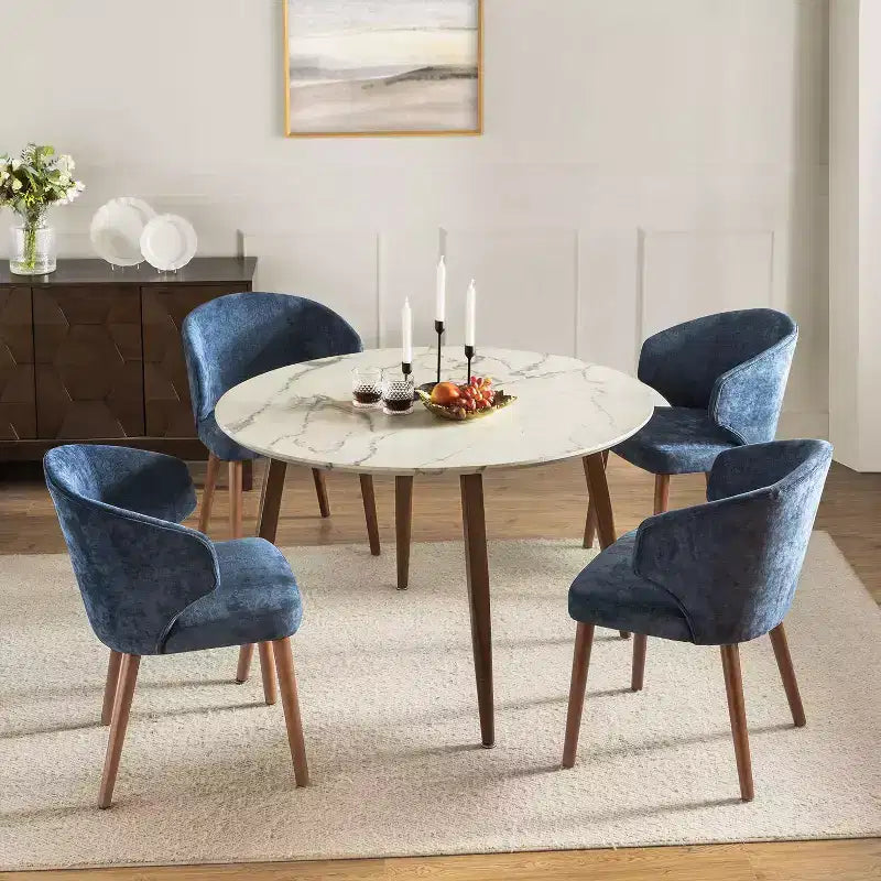 Sedia da pranzo imbottita Ester Modern Mid-century - set da 4|ARTFUL LIVING DESIGNS