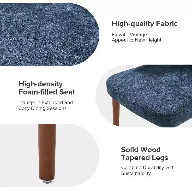 Sedia da pranzo imbottita Ester Modern Mid-century - set da 4|ARTFUL LIVING DESIGNS