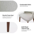 Sedia da pranzo imbottita Ester Modern Mid-century - set da 4|ARTFUL LIVING DESIGNS