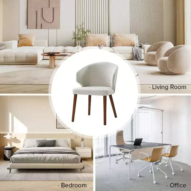 Sedia da pranzo imbottita Ester Modern Mid-century - set da 4|ARTFUL LIVING DESIGNS