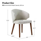 Sedia da pranzo imbottita Ester Modern Mid-century - set da 4|ARTFUL LIVING DESIGNS