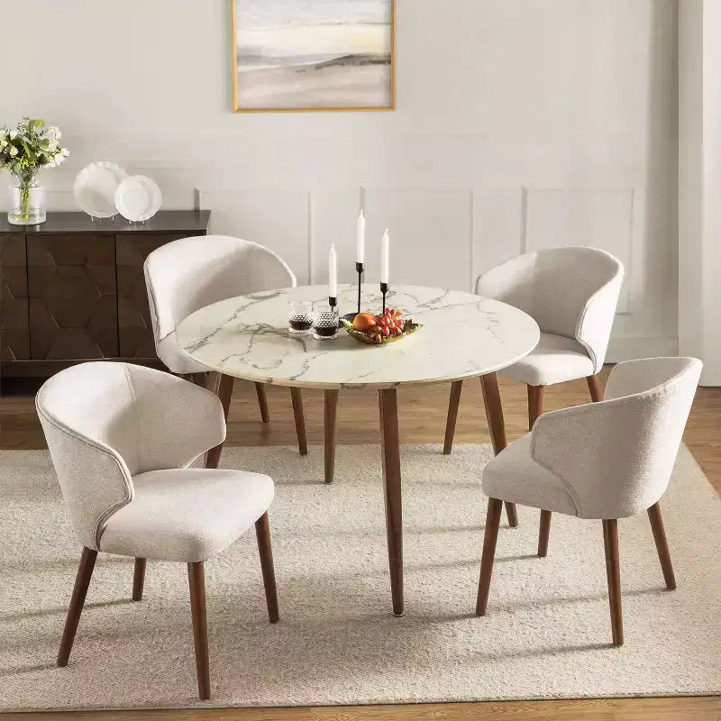 Sedia da pranzo imbottita Ester Modern Mid-century - set da 4|ARTFUL LIVING DESIGNS
