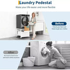 Piedistallo per lavatrice e asciugatrice COZONY da 29 pollici, ripiano estraibile e cassetto, base antivibrazione, capacità 850 libbre