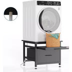COZONY 29 Inch Washer Dryer Pedestal, Pull Out Shelf and Drawer Anti Vibration Base 850 LBS Capacity