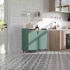 Mobile bar moderno con portabottiglie e credenza a buffet, ante in vetro scanalato e cassetti portaoggetti per cucina, sala da pranzo