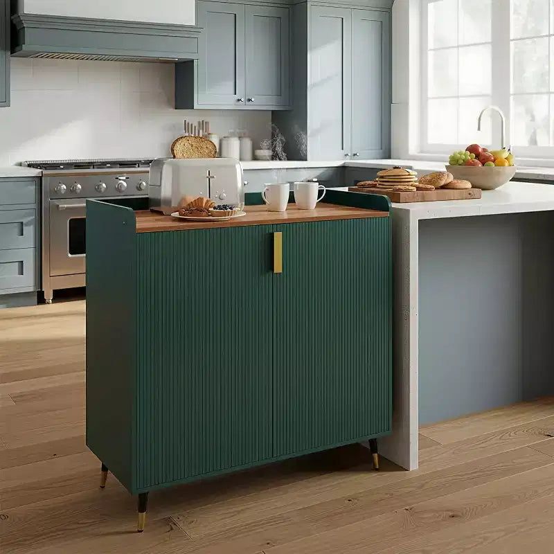 Mobile bar moderno con portabottiglie e credenza a buffet, ante in vetro scanalato e cassetti portaoggetti per cucina, sala da pranzo
